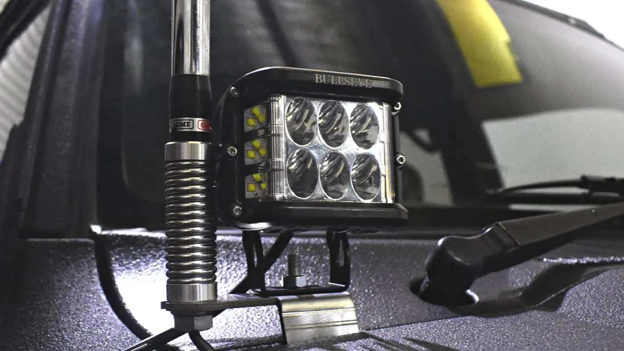 Nissan GU Patrol Bonnet Aerial and Light Bracket - Image 4
